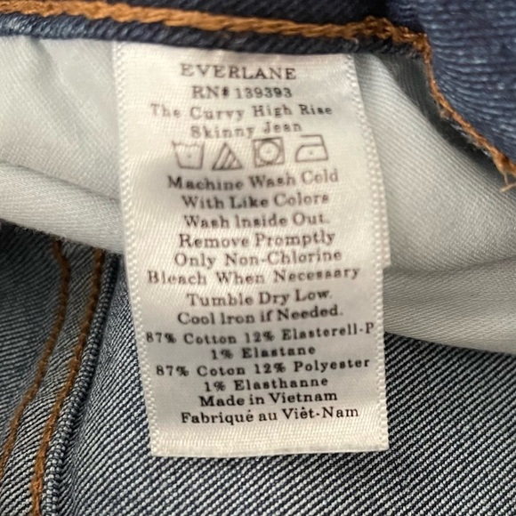 Everlane The Curvy High Rise Crop Jeans - Picture 3 of 7
